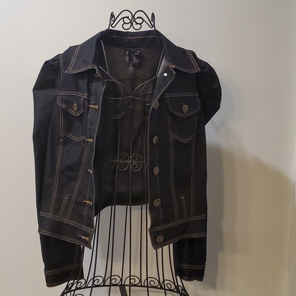 Bisou Bisou Denim Jean Jacket Women Size L